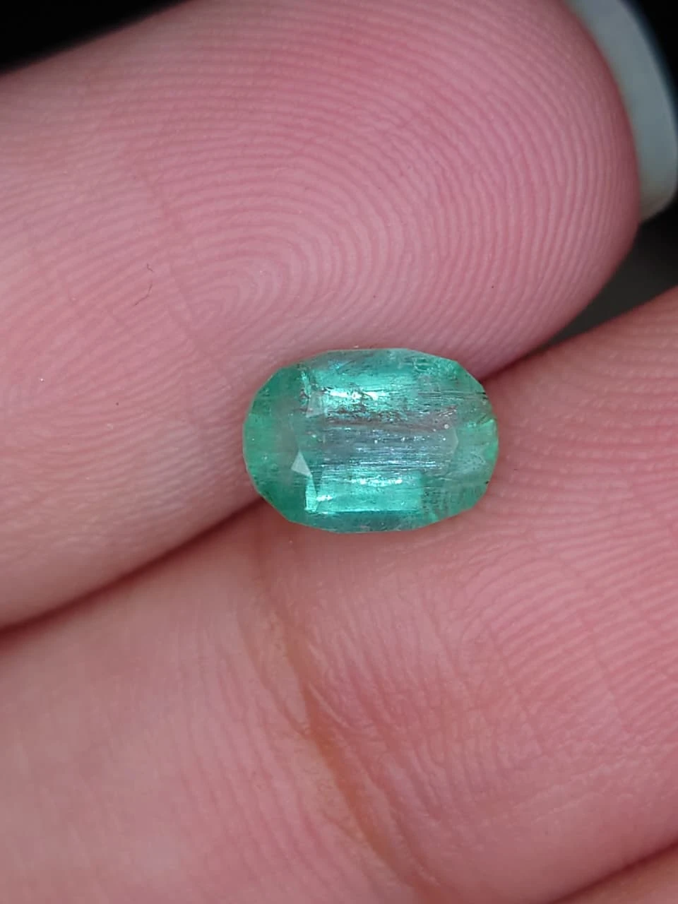 0.9ct Natural Oval Faceted Panjsher Emerald from Afghanistan — view 2